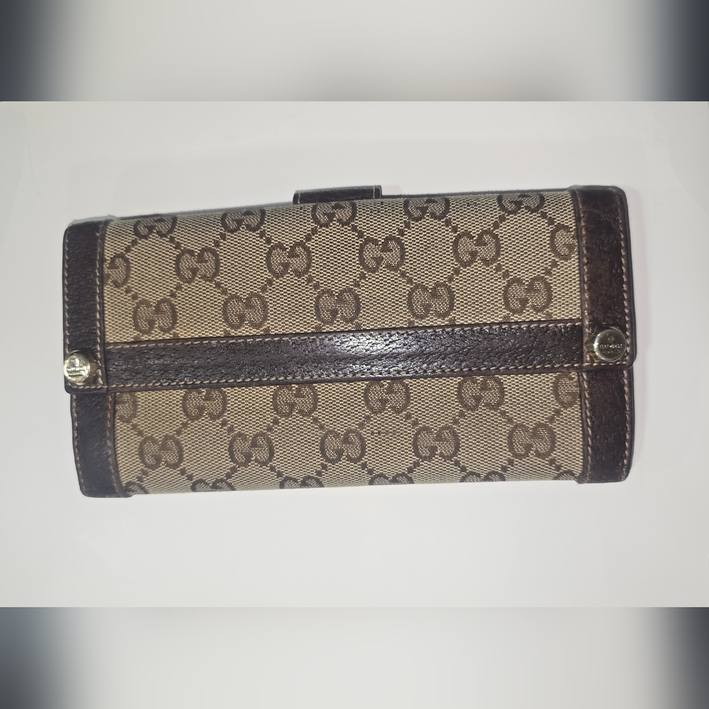 Gucci vintage brown designer monogram wallet